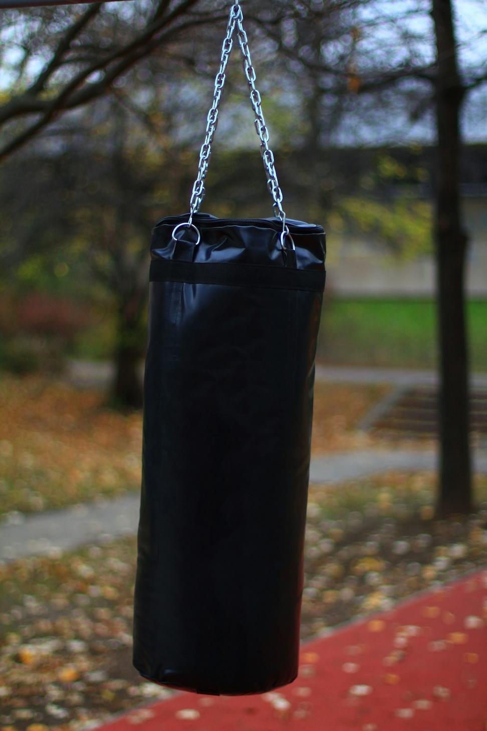 Heavy bag training area